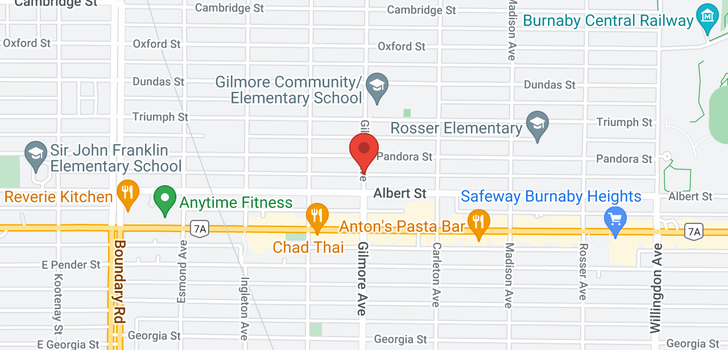 map of 208 GILMORE AVENUE